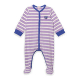 Catimini Baby Boy Front Snap Striped Footie