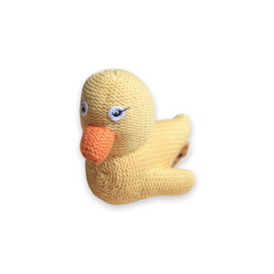 Estella Knit Baby Rattle ~ Ducky