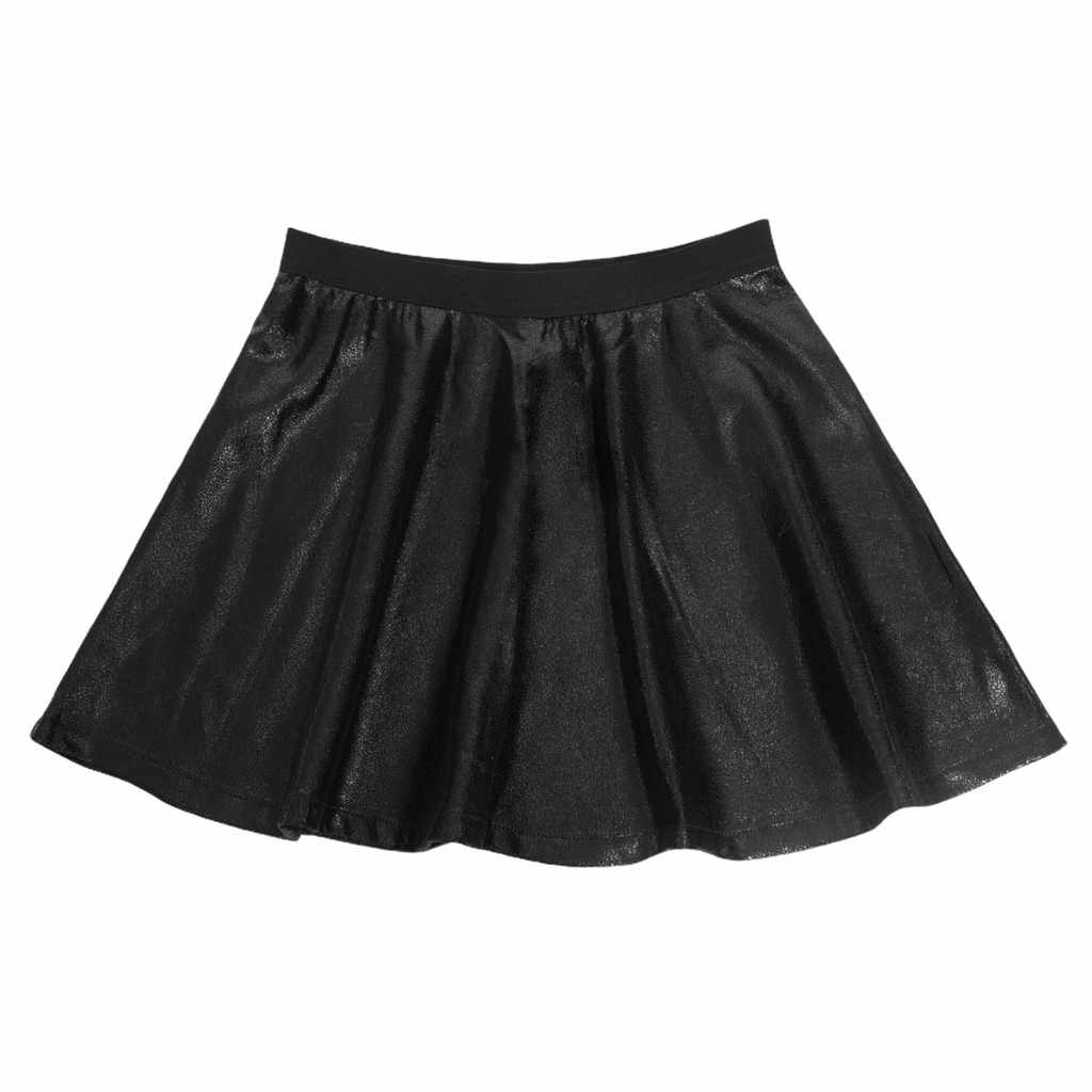 MIA New York Leather Skater Skirt ~ Black