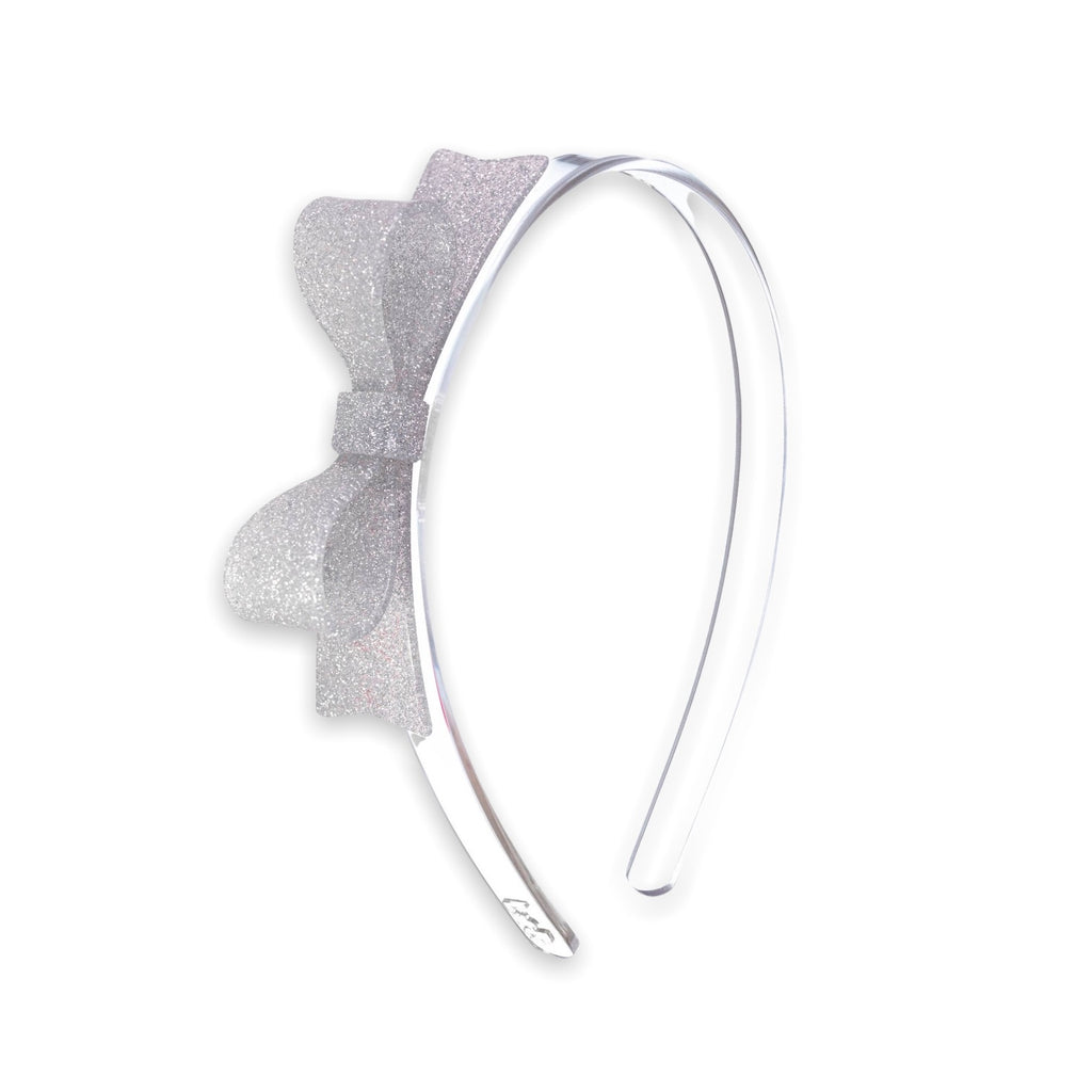 Lilies & Roses Silver Bow Tie Headband