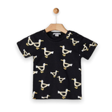 Yell-Oh Baby Boy Seagulls Print s/s Tee Shirt ~ Black