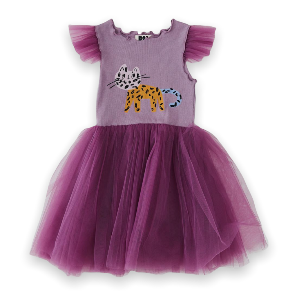 Petite Hailey Cat Tutu Dress ~ Purple