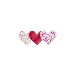 Milk x Soda 3 Hearts Glitter Hair Clip