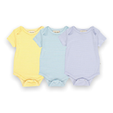 Me & Henry Walty Triple Pack of Onesies ~ Micro Stripe