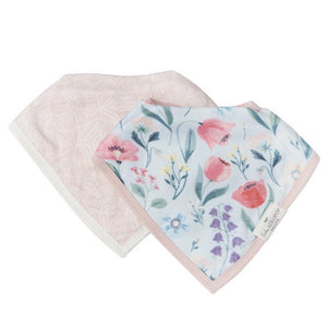 Loulou Lollipop Muslin Bandana Bib Set ~ Bluebell