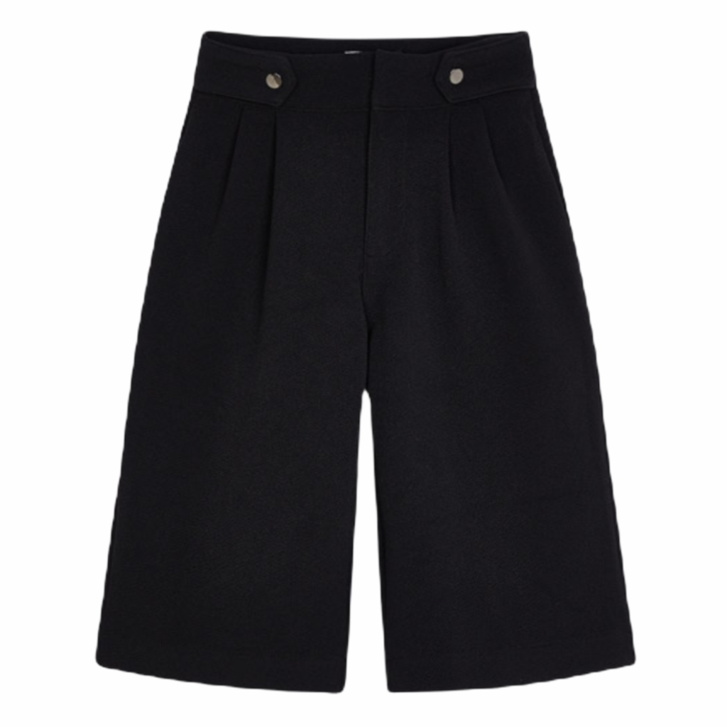 Mayoral Girls Crepe Knit Culotte Trousers ~ Black