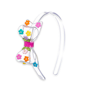 Lilies & Roses Vibrant Flowers Big Bow Headband