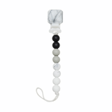 Loulou Lollipop Lolli Gem Pacifier Clip ~ Black Marble