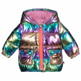 Billieblush Baby Girl Iridescent Hooded Puffer Jacket