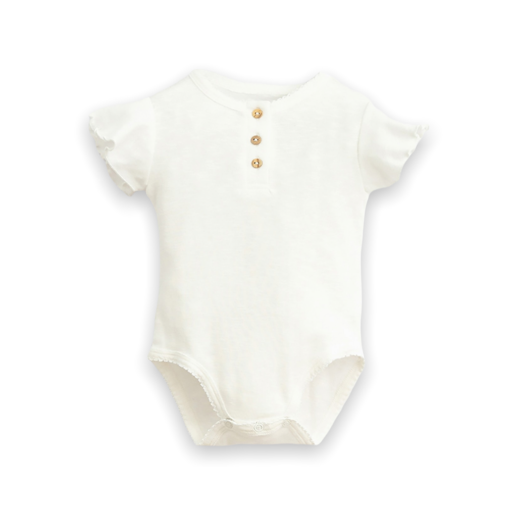 Play Up Baby Girl Frilled Bodysuit Onesie ~ Ivory