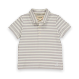 Me & Henry Baby Boy Flagstaff s/s Striped Polo ~ Grey/White