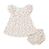Quincy Mae Baby Flutter Dress w/ Bloomer ~ Daisy Confetti