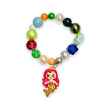 Sadie's Moon Multi Bead Stretch Bracelet ~ Mermaid