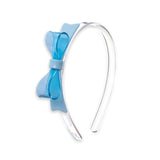 Lilies & Roses Light Blue Bow Tie Headband