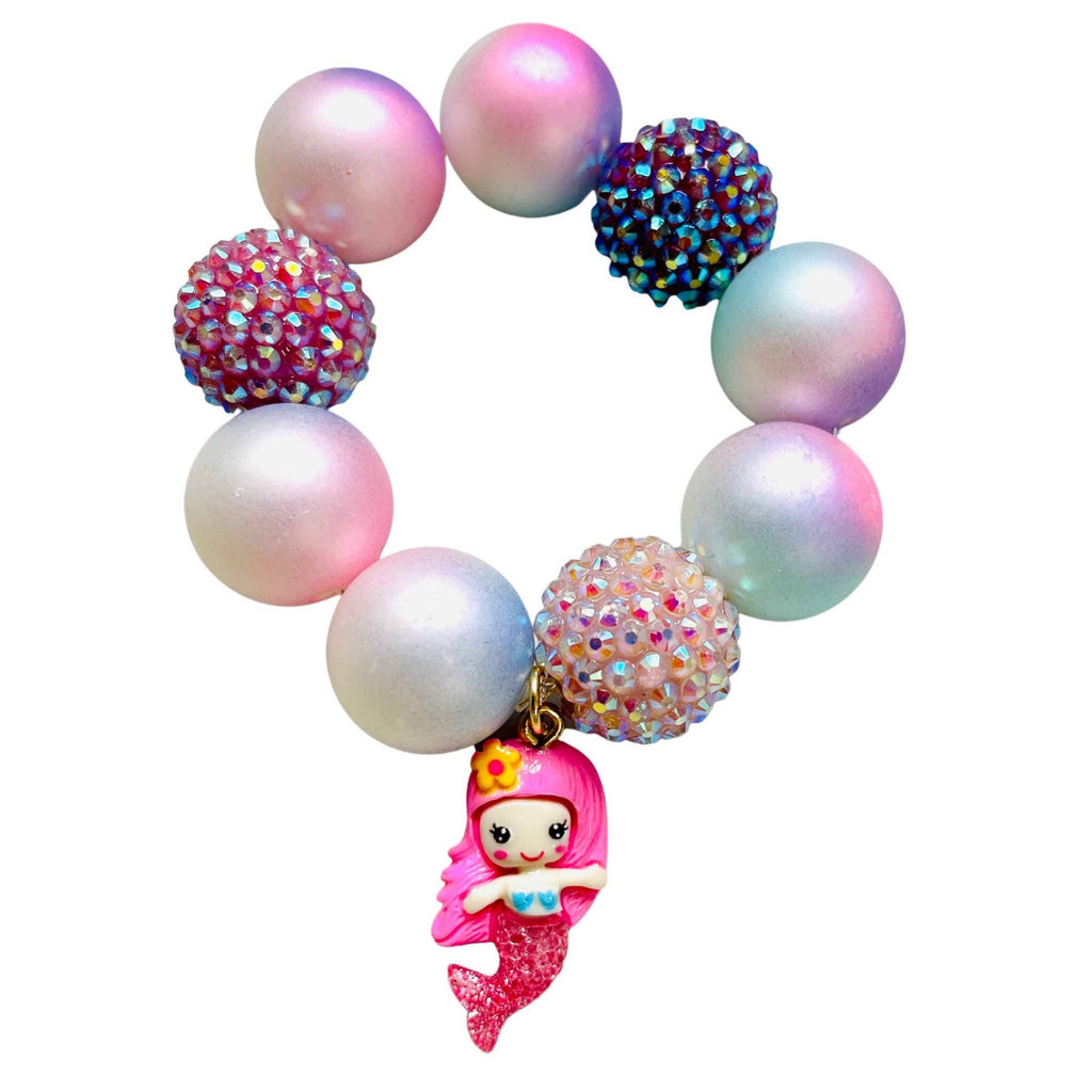 Sadie's Moon Bubblegum Bead Bracelet ~ Pastel Mermaid