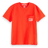 Scotch Shrunk Boys Garment Dyed Short Sleeve Tee ~ Fire Coral