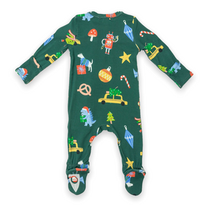 Angel Dear 2 Way Zipper Footie ~ Merry & Bright