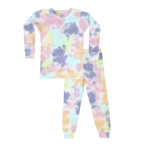 Baby Steps Baby Thermal Tie Dye Pj Set ~ Izzy
