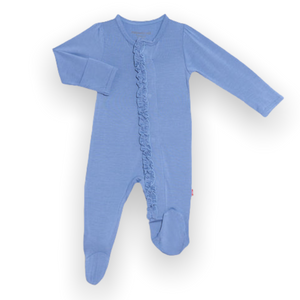 Magnetic Me Modal Magnetic Ruffle Footie ~ Winter Sky