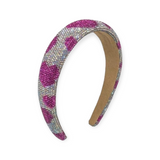 Bari Lynn Padded Crystalized Headband ~ Fuchsia Heart