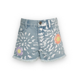 Baby Sara Embellished Denim Shorts w/ Flower Patches 7-12