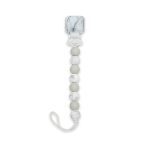 Loulou Lollipop Lolli Gem Pacifier Clip ~ Grey Marble