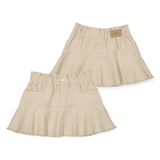 Mayoral Girls Raw Hem Twill Skirt 7-12 ~ Oat