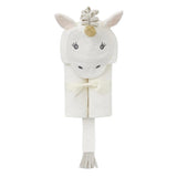 Elegant Baby Hooded Bath Wrap ~ White Unicorn