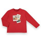 Mayoral Boys l/s Tee Shirt w/ Graphic ~ Goji Red