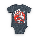 Rowdy Sprout Foo Fighters s/s Onesie ~ Tri Black