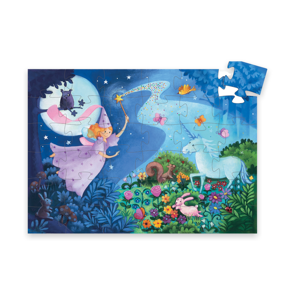 Djeco Fairy & Unicorn Silhouette Puzzle