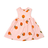 Oh Baby! Printed Terry Tank Dress ~ Oranges/Pale Pink