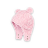 Zutano Furry Bear Hat ~ Baby Pink
