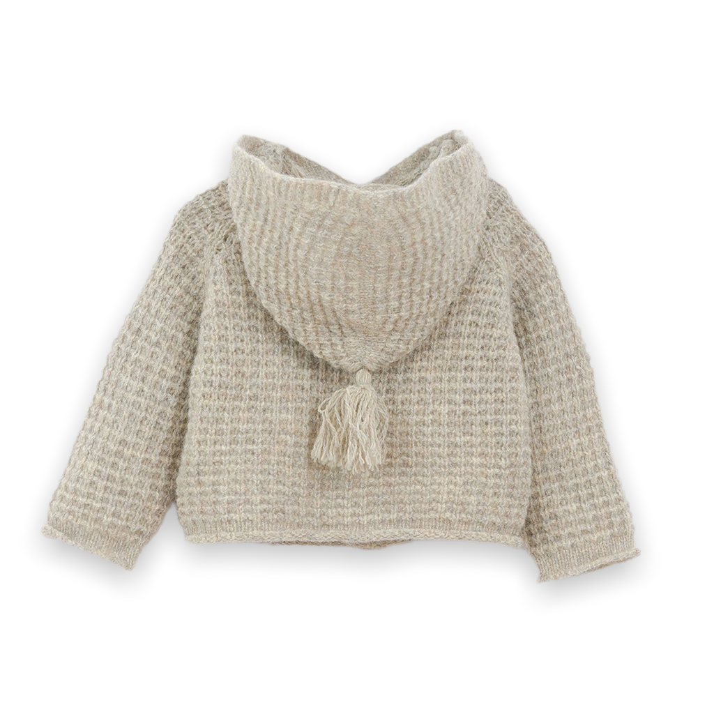 Play Up Baby Knit Hooded Cardigan ~ Oatmeal