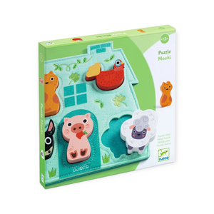 Djeco Mouki Chunky Wood & Felt Puzzle
