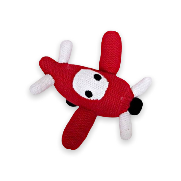 Estella Knit Baby Rattle ~ Airplane – Born Yesterday