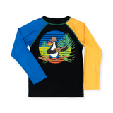 Appaman Boys l/s Rash Guard ~ Blue/Yellow Toucan