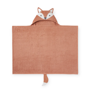 Elegant Baby Hooded Bath Wrap ~ Rust Fox