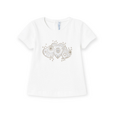 Mayoral Baby Girl Glitter Hearts Tee ~ White