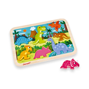 Janod Chunky Wooden Puzzle ~ Dinosaurs