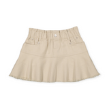 Mayoral Girls Raw Hem Twill Skirt ~ Oat