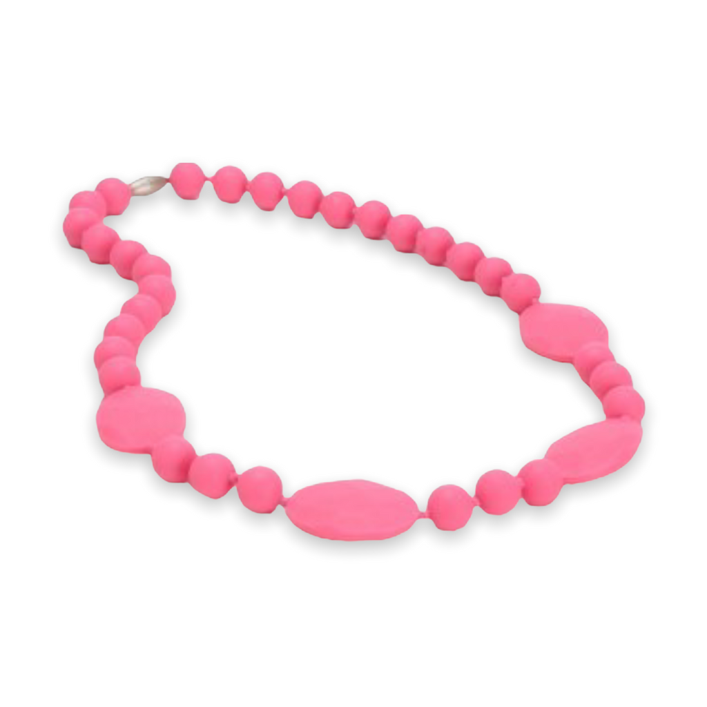 Chewbeads Perry Teething Necklace ~ Punchy Pink