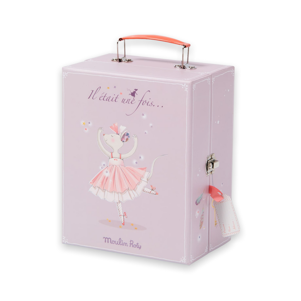 Moulin Roty Ballerina Mouse Tutu Wardrobe Doll & Suitcase Set