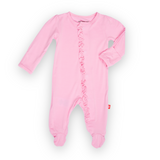 Magnetic Me Modal Magnetic Solid Ruffle Footie ~ Peony