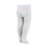 Jefferies Socks Baby Microfiber Rhumba Lace Tights ~ White