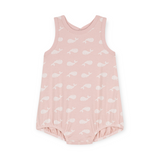 Petit Bateau Sleeveless Whale Print Bubble ~ Pink/White