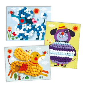 Djeco PomPom Puppies Collage Art Set