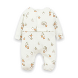 Play Up Baby Boy Plush Printed Footie ~ White/Tomatoes