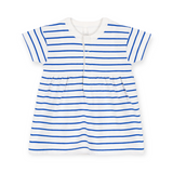 Petit Bateau Striped Onesie Dress ~ White/Blue