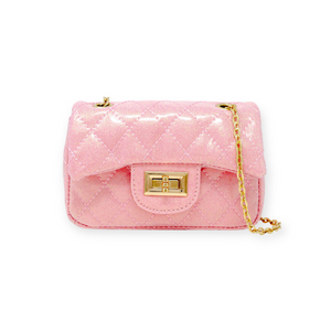 Tiny Treats Classic Quilted Pastel Sparkle Mini Bag